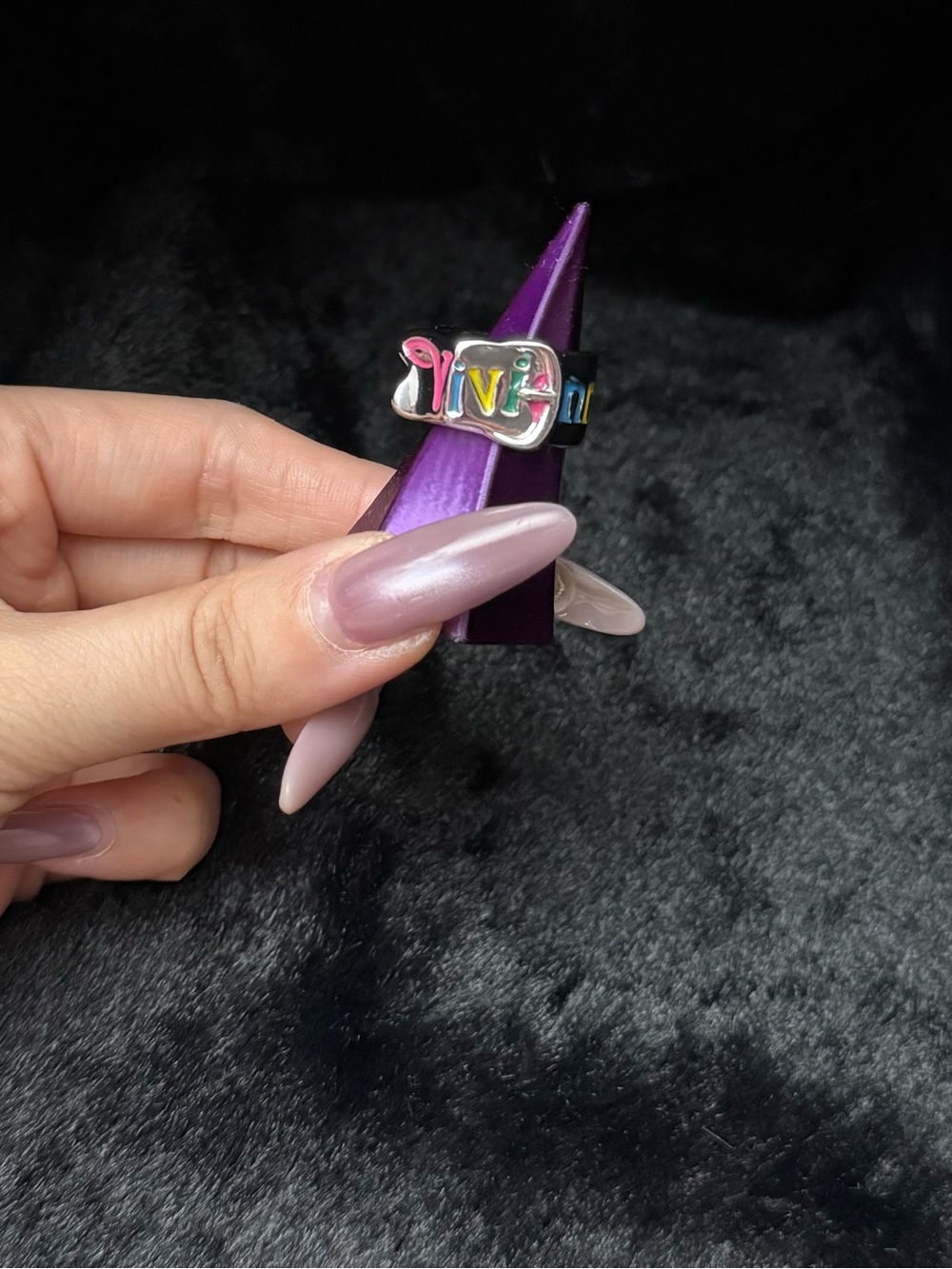 Colorful Letter Enamel Open Adjustable Ring Y2K Fun Street Style Stackable Ring